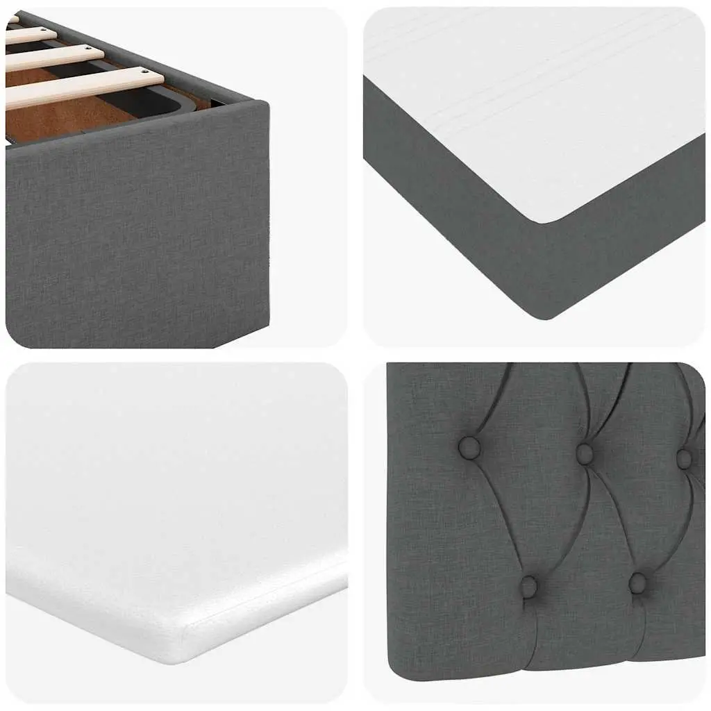 Ottoman Bed with Grey Pocket Spring Mattress for Storage