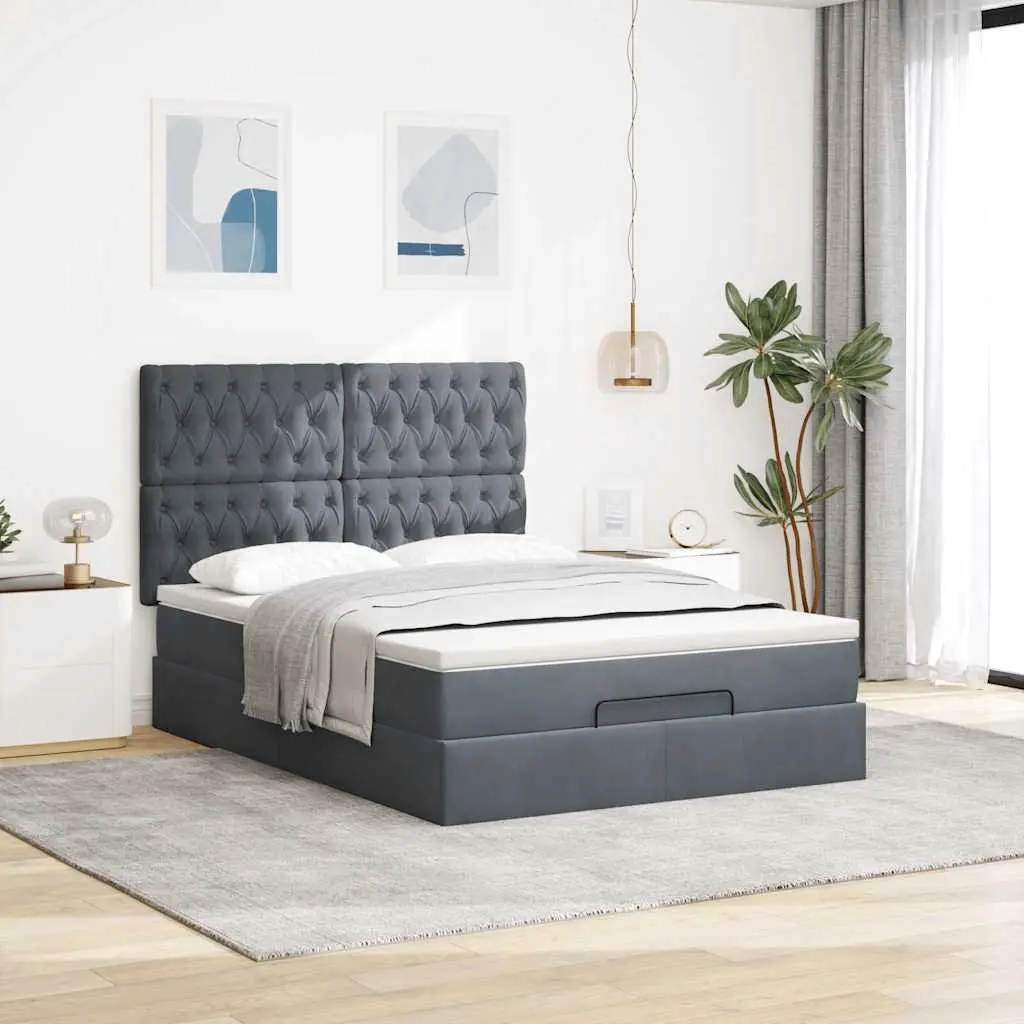 Queen Ottoman Storage Bed with Pocket Spring Mattress