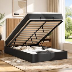 Stylish Ottoman Bed King Single with Pocket Spring Mattress