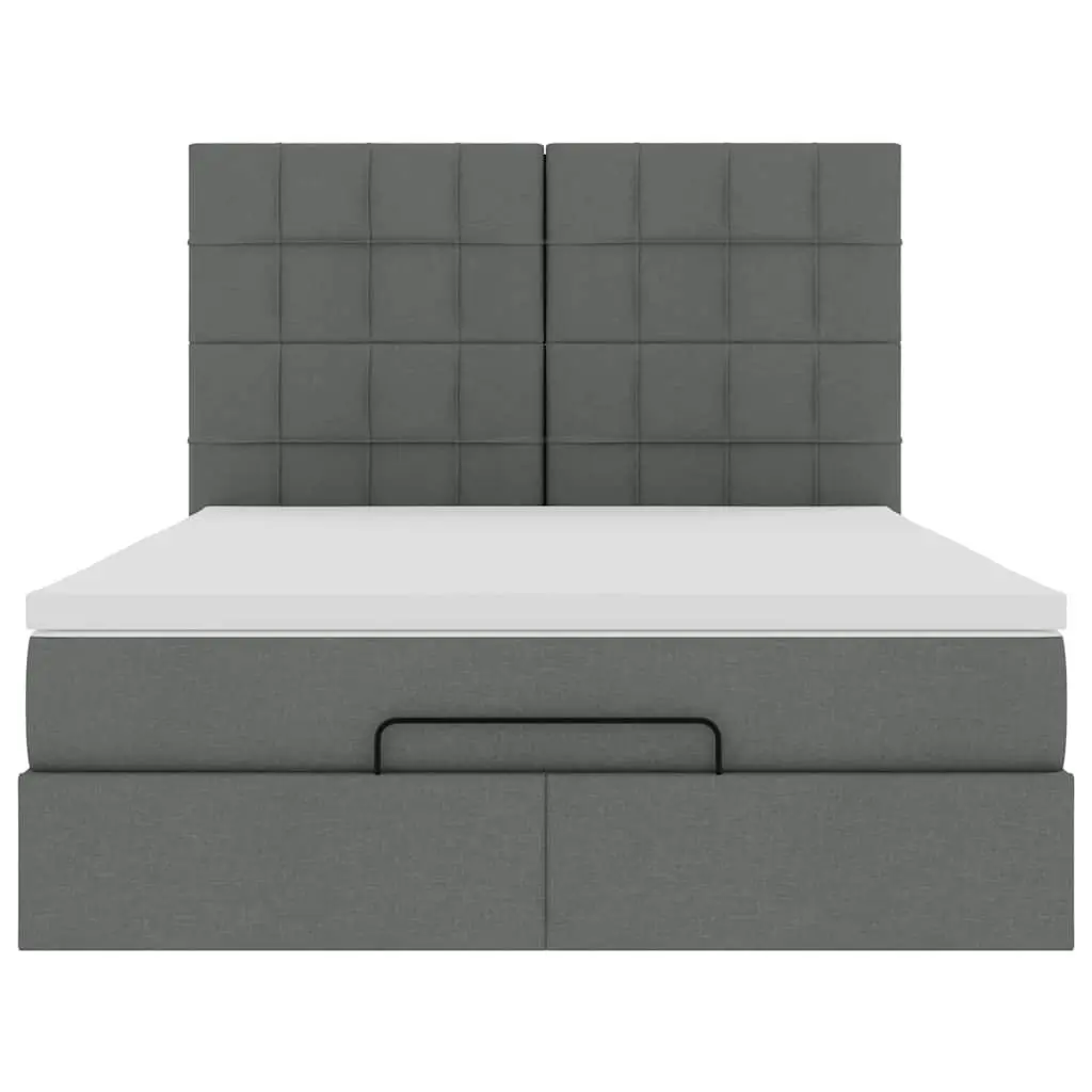 Ottoman Storage Bed with Mattress and LED Lights