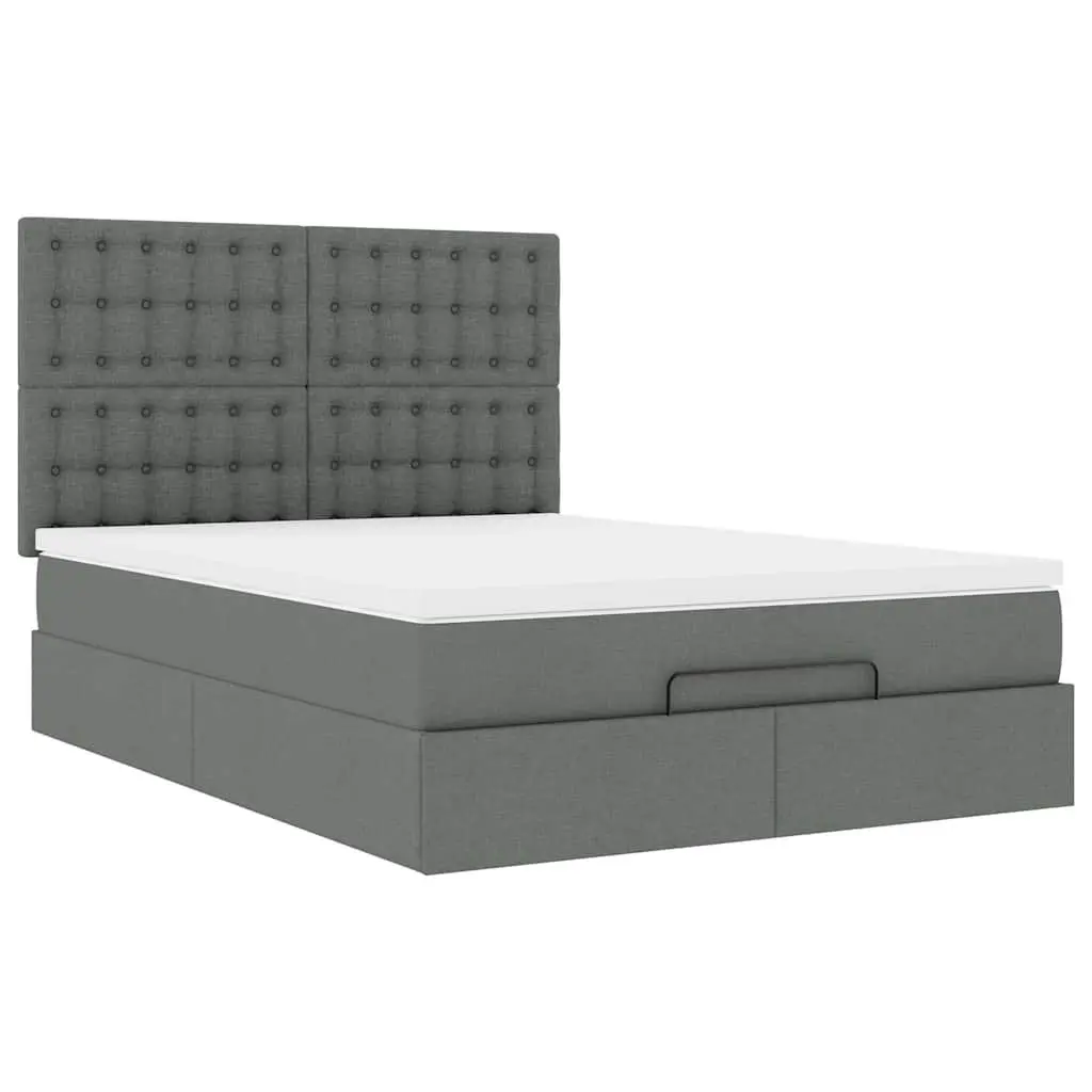 Ottoman Bed with Pocket Spring Mattress and LED Lights