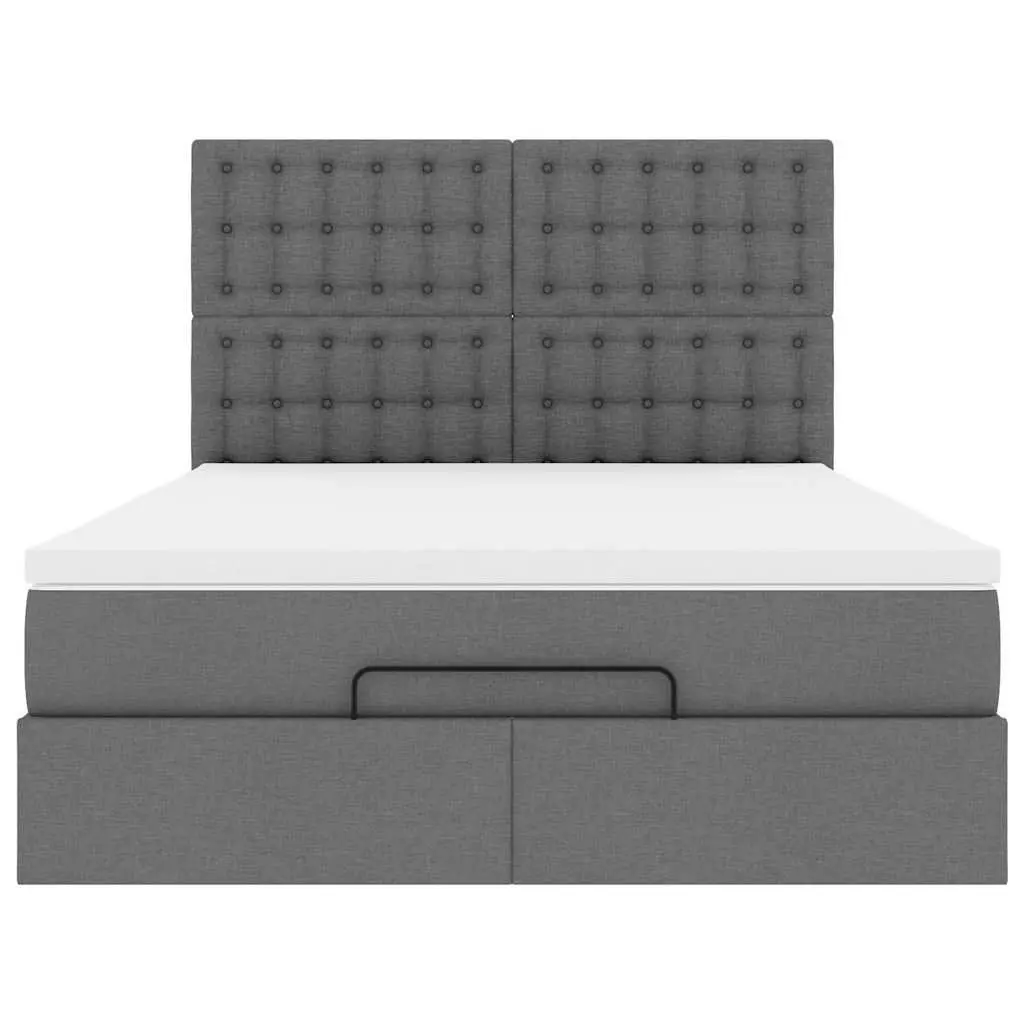 Ottoman Bed with Pocket Spring Mattress and LED Lights