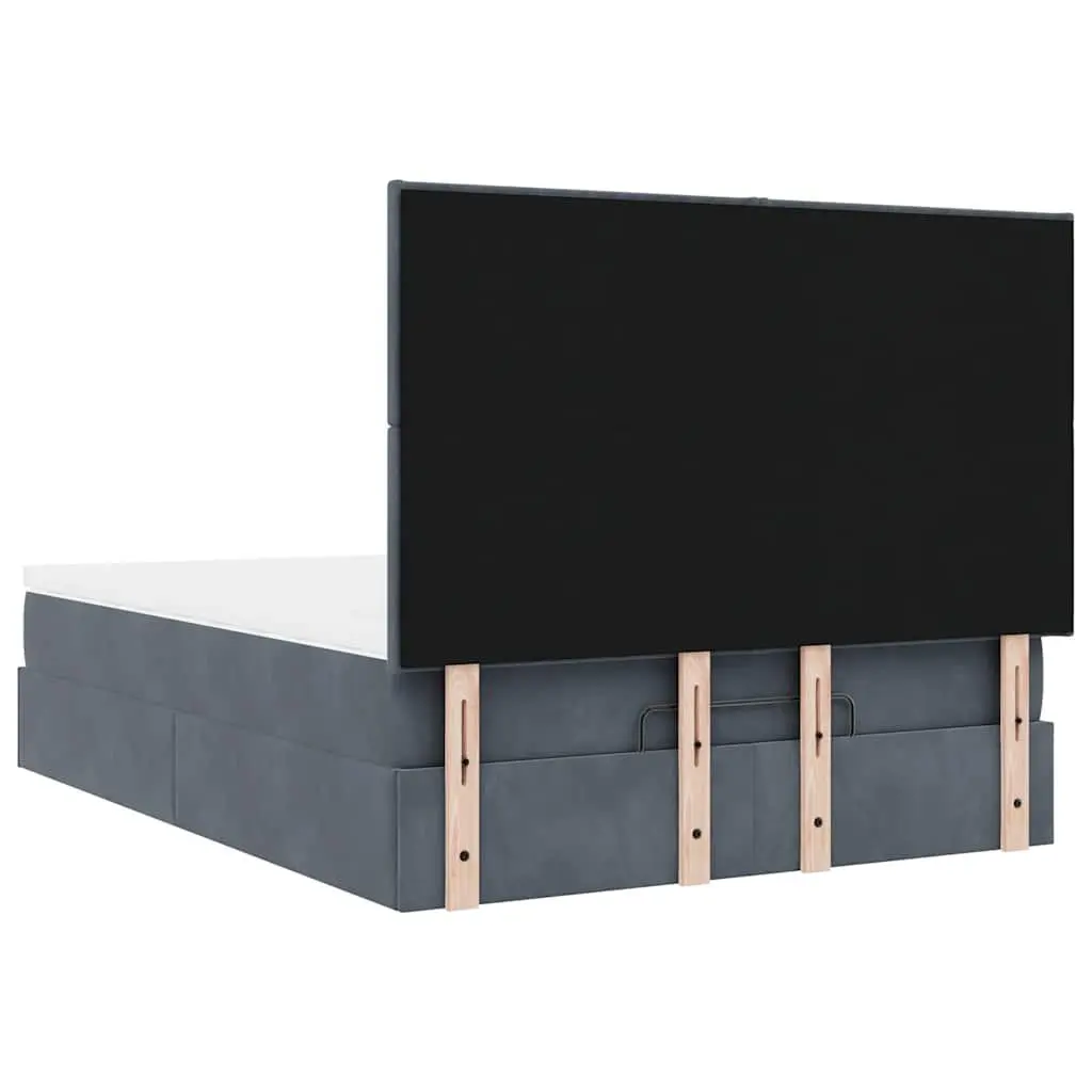 Double Ottoman Bed with LED Lights and Storage