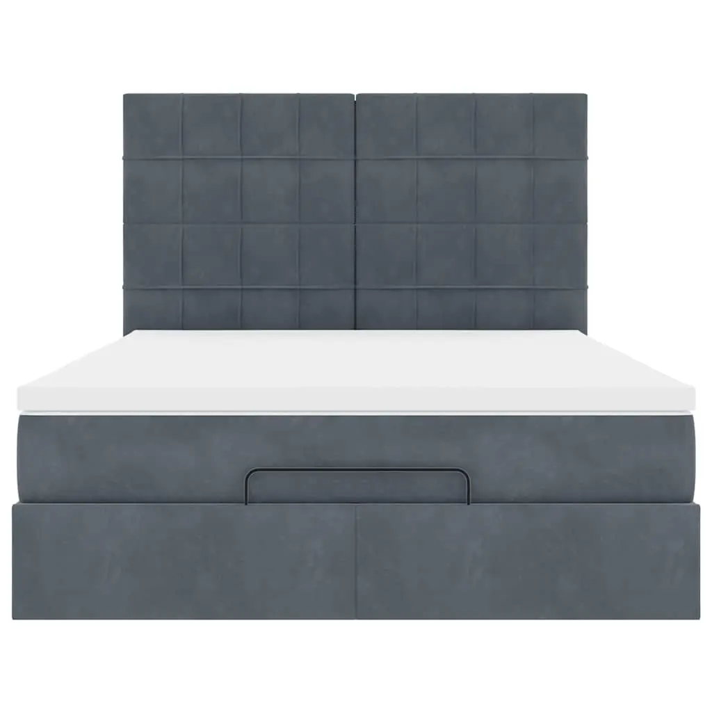 Ottoman Bed with Pocket Spring Mattress and LED Lights
