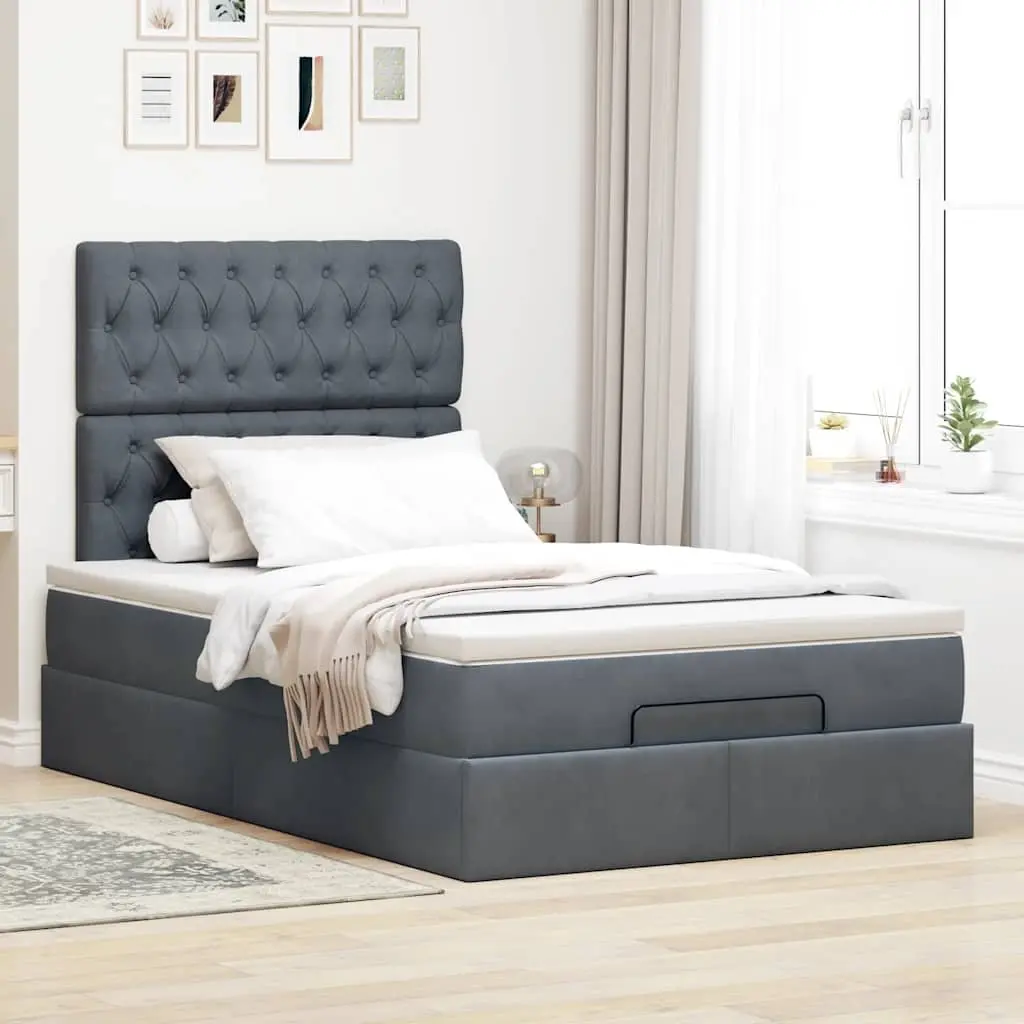 King Single Ottoman Bed with Pocket Spring Mattresses
