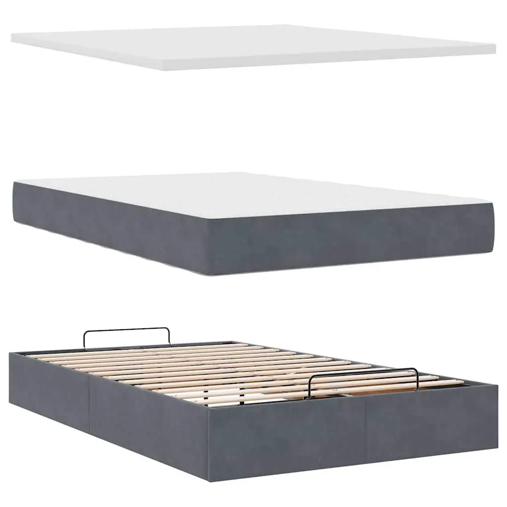 King Single Ottoman Bed with Pocket Spring Mattresses