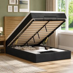 Stylish Ottoman Bed with Pocket Spring Mattress & LED