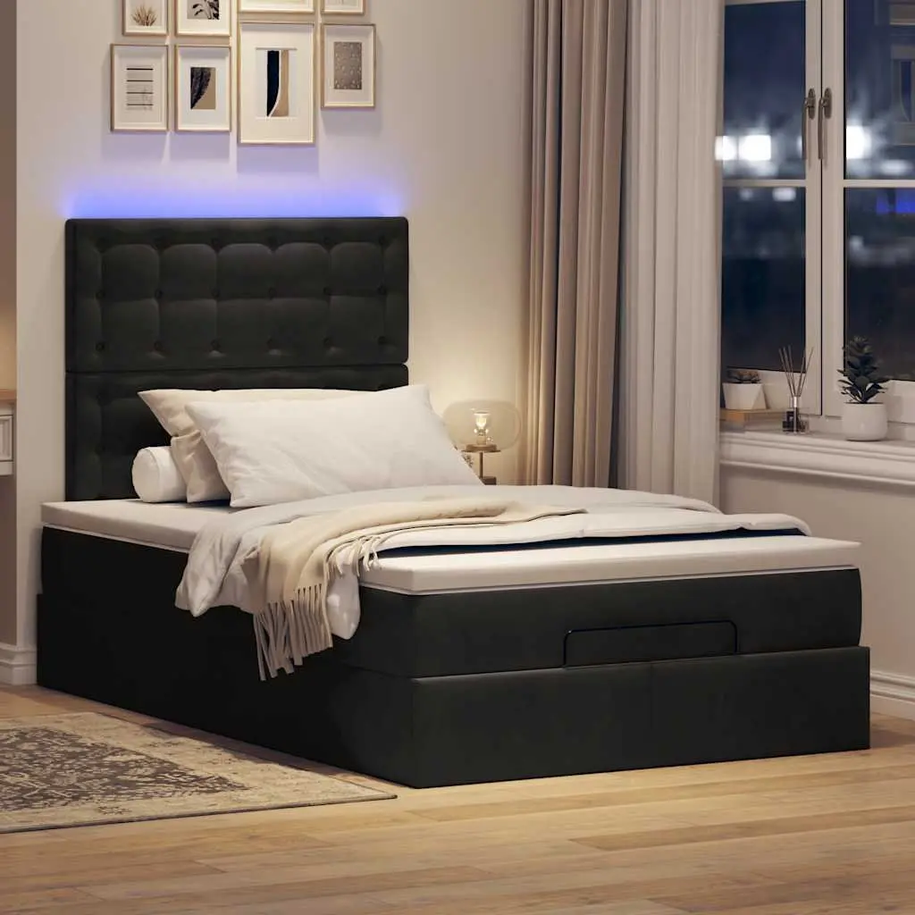 Ottoman Bed with Pocket Spring Mattress & LED