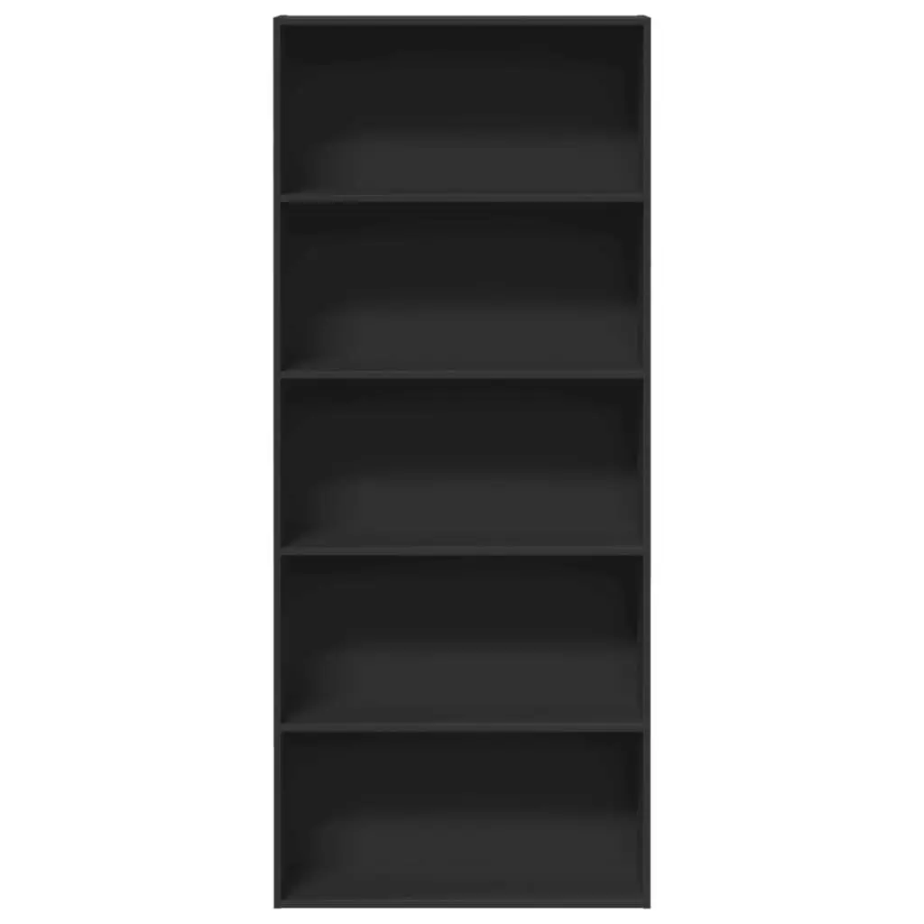 Book Cabinet Engineered Wood 80x30x189cm Black