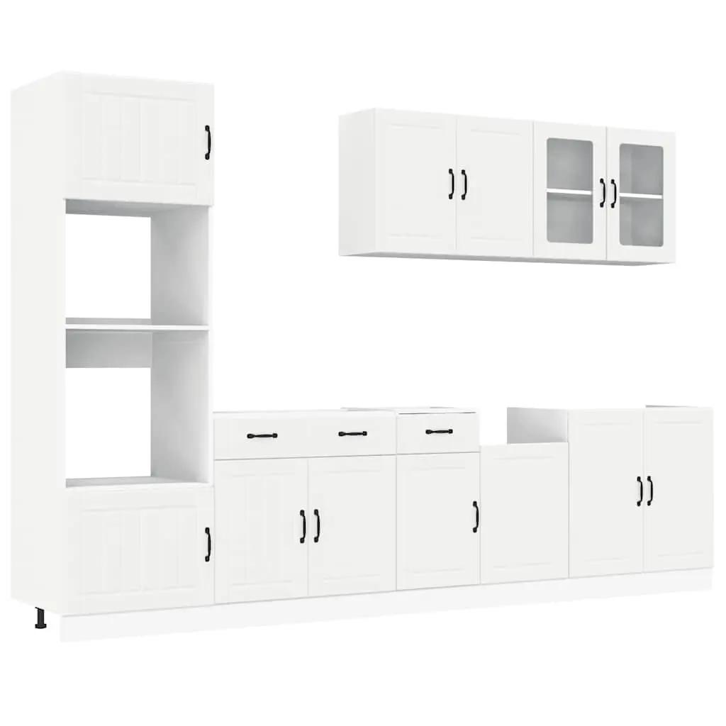 7 Piece Kitchen Cabinet Set in White