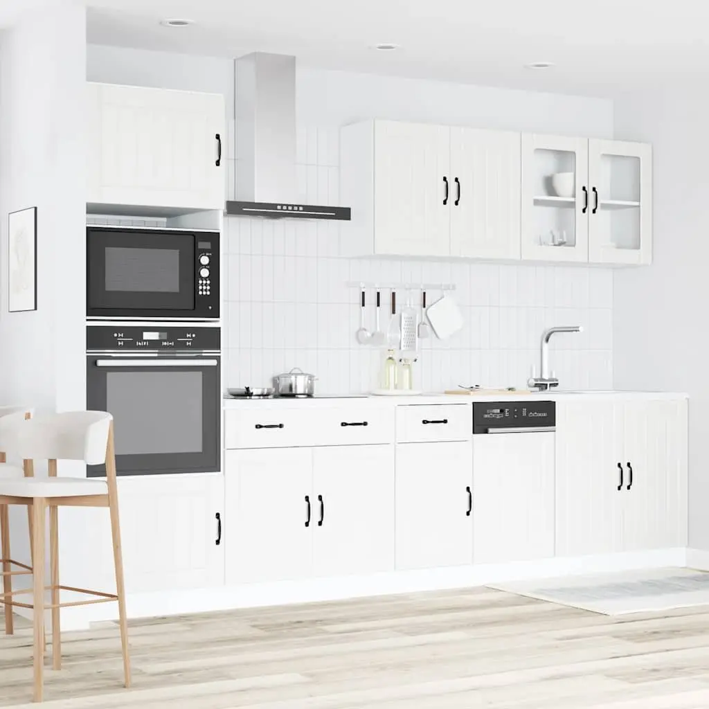 7 Piece Kitchen Cabinet Set in White