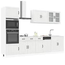 Durable 7 Piece Kitchen Cabinet Set in White High Gloss