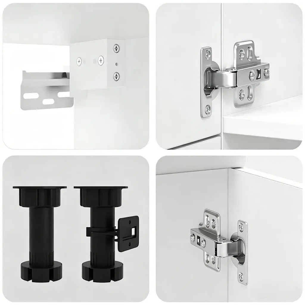 7 Piece White Kitchen Cabinet Set