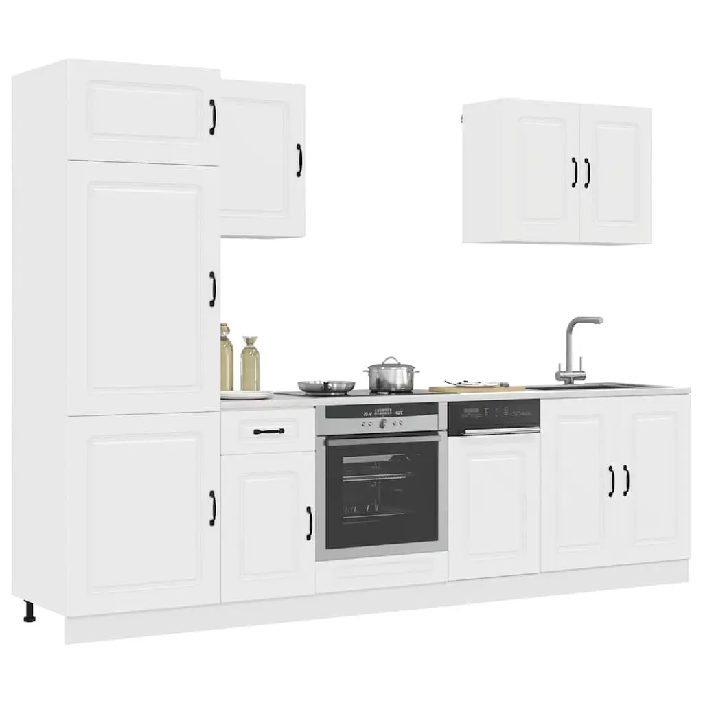 7 Piece White Kitchen Cabinet Set