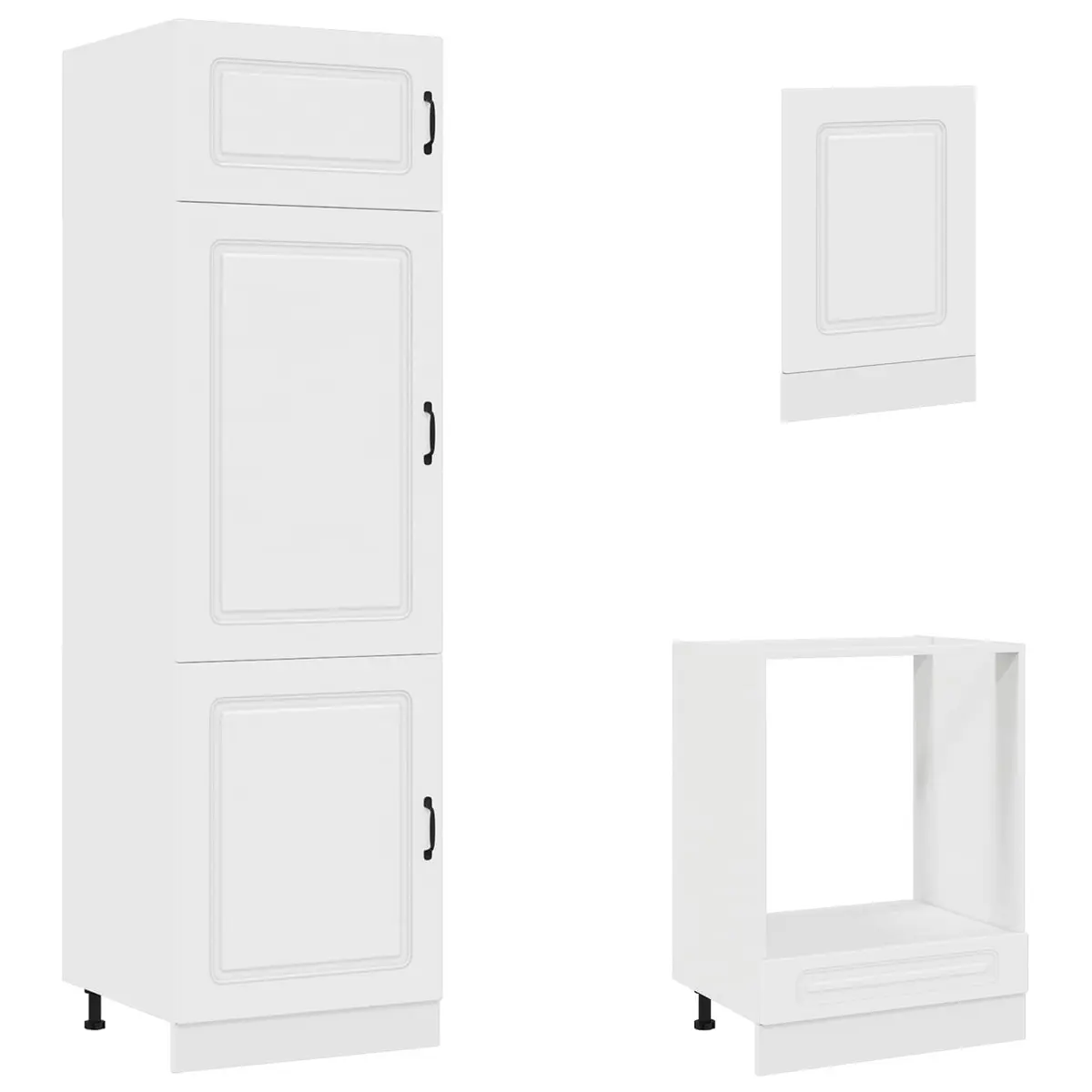 7 Piece White Kitchen Cabinet Set