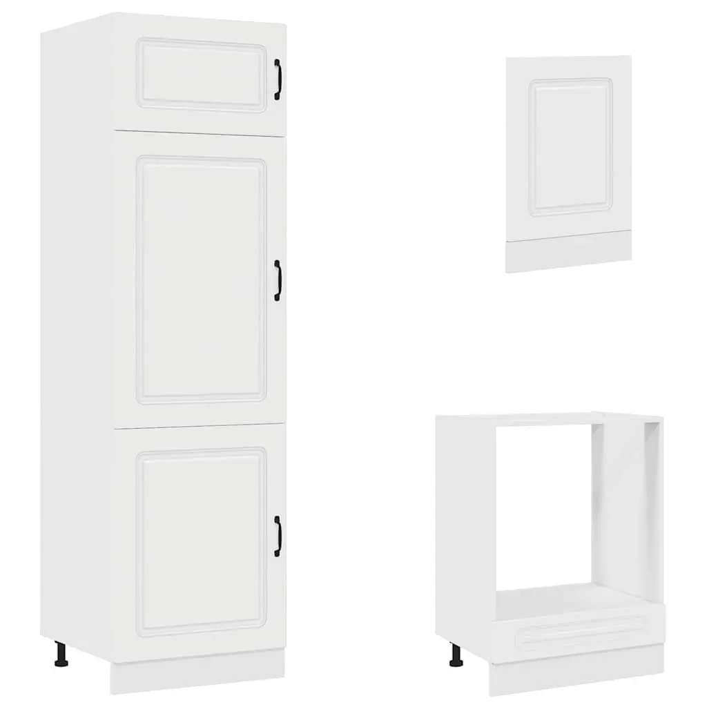7 Piece White Kitchen Cabinet Set