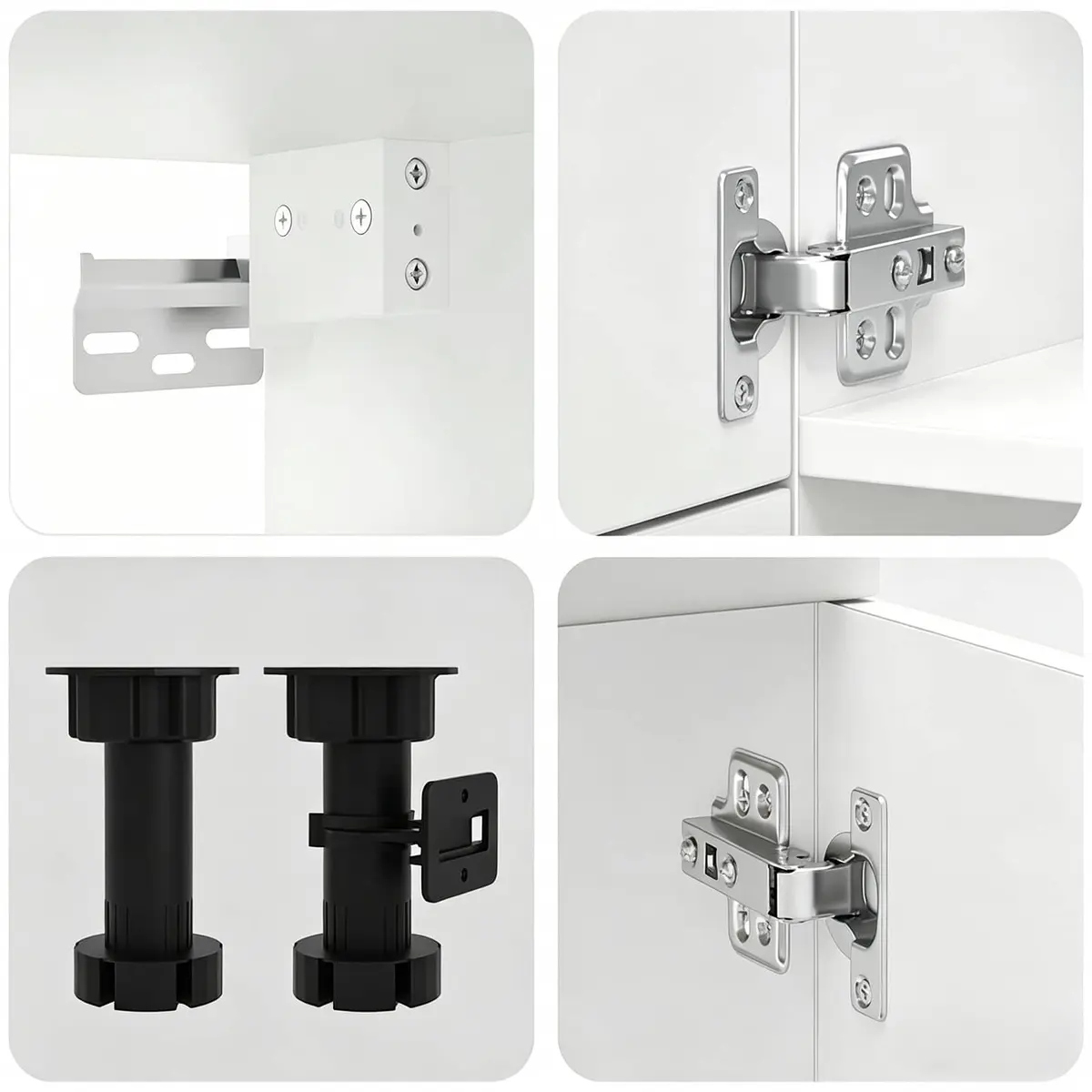 7 Piece White Kitchen Cabinet Set