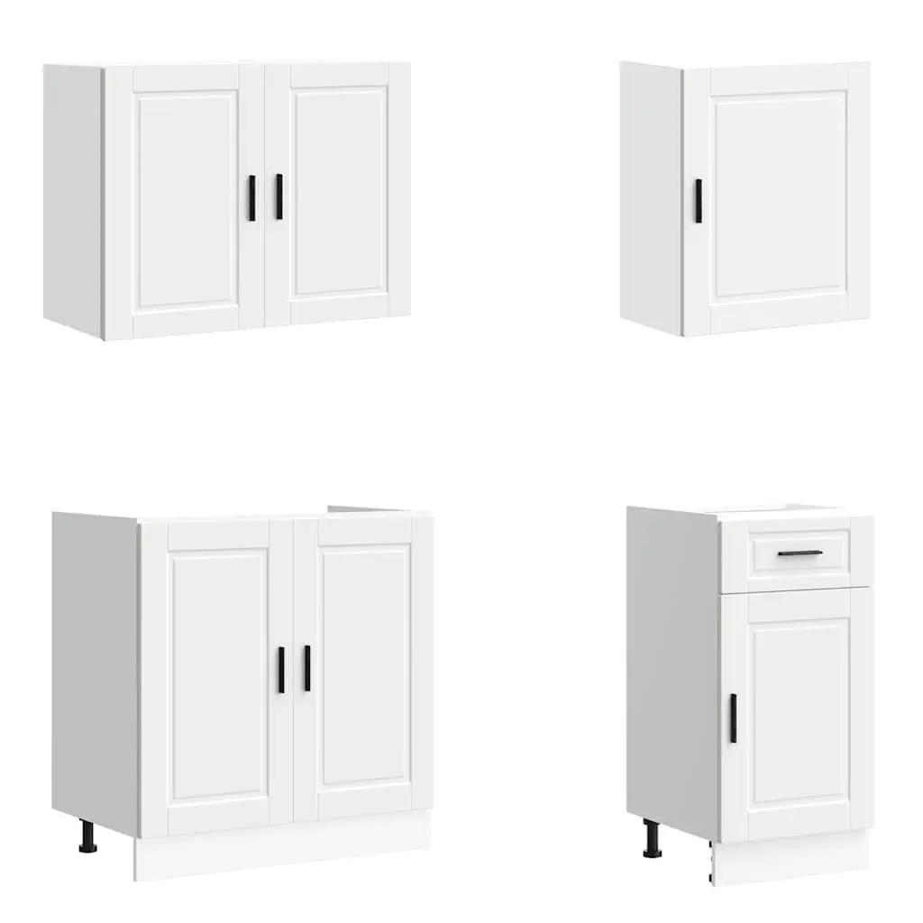 7-Piece Kitchen Cabinet Set in White