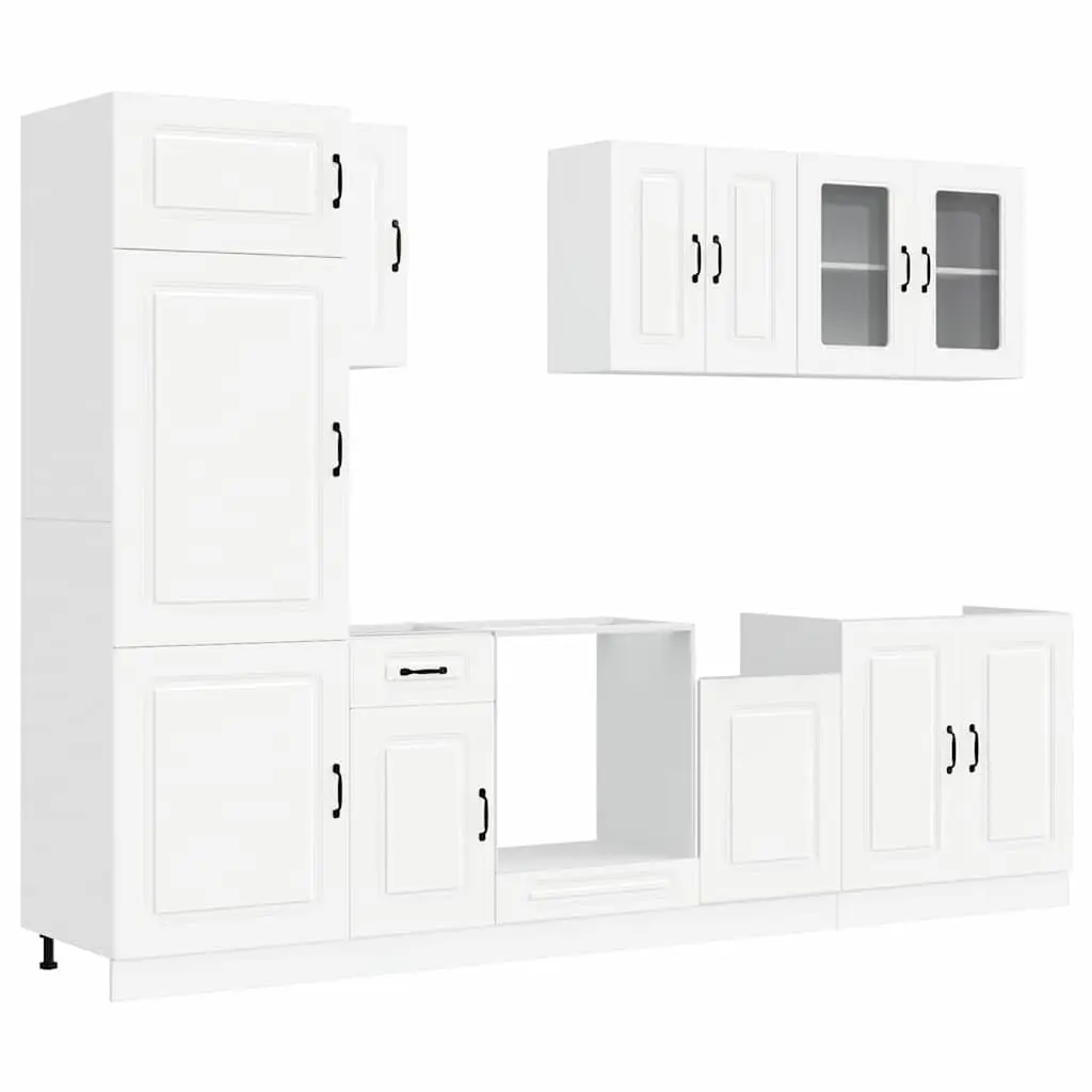 8 Piece Kitchen Cabinet Set in White