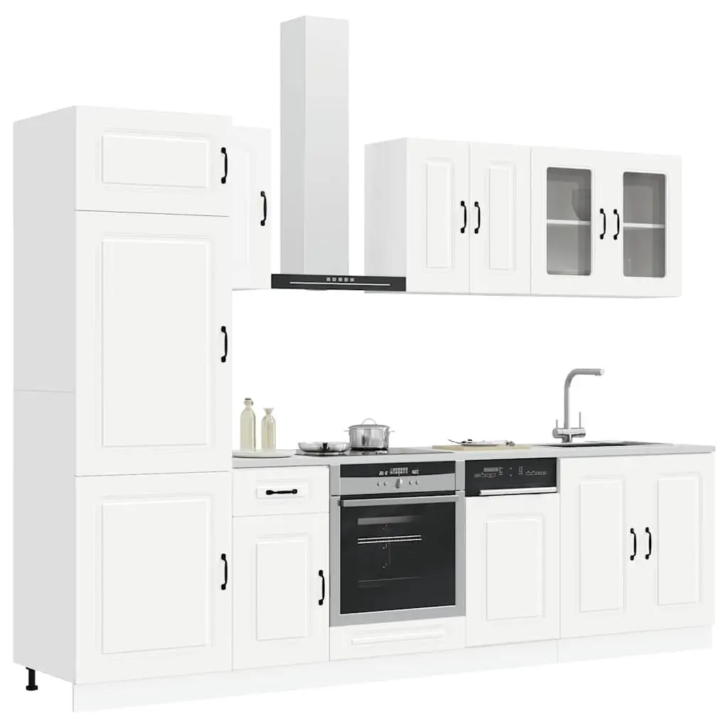 8 Piece Kitchen Cabinet Set in White