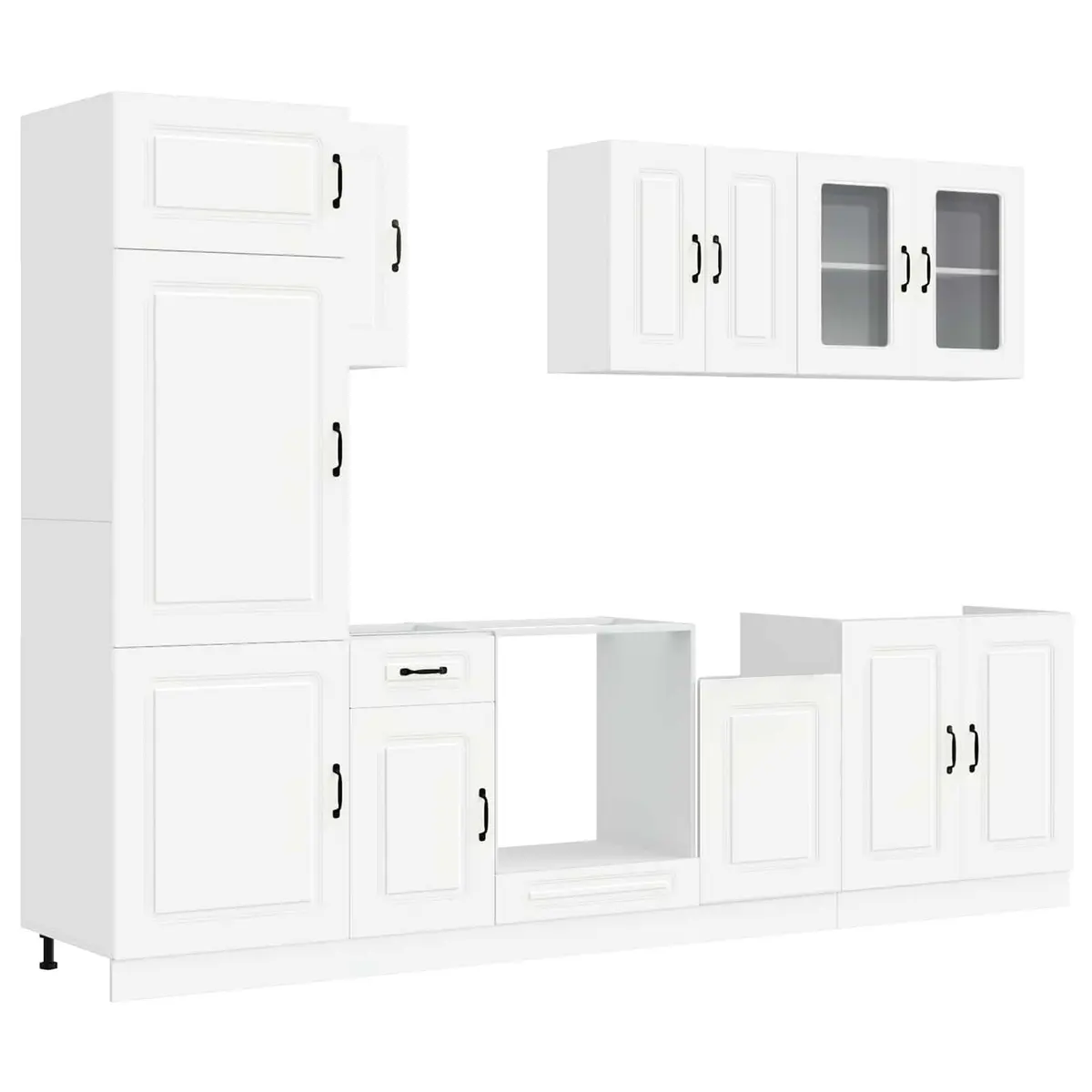 8 Piece Kitchen Cabinet Set in White