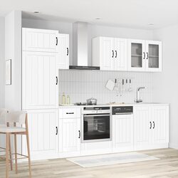 White 8-Piece Kitchen Cabinet Set for Stylish Storage