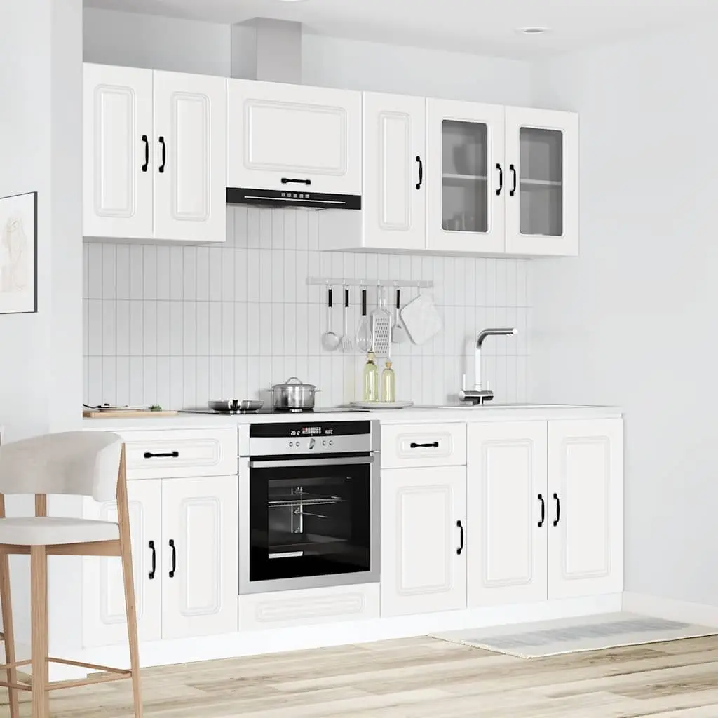 8 Piece White Kitchen Cabinet Set for Storage and Style