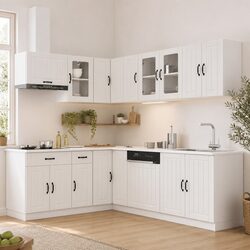 11-Piece White Kitchen Cabinet Set for Optimal Storage