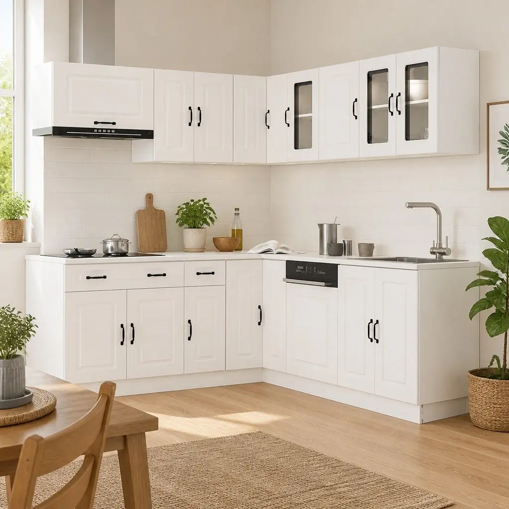 11 Piece Kitchen Cabinet Set in White