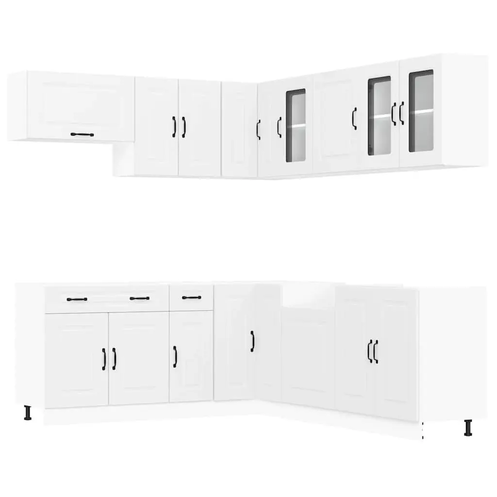 11 Piece Kitchen Cabinet Set in White