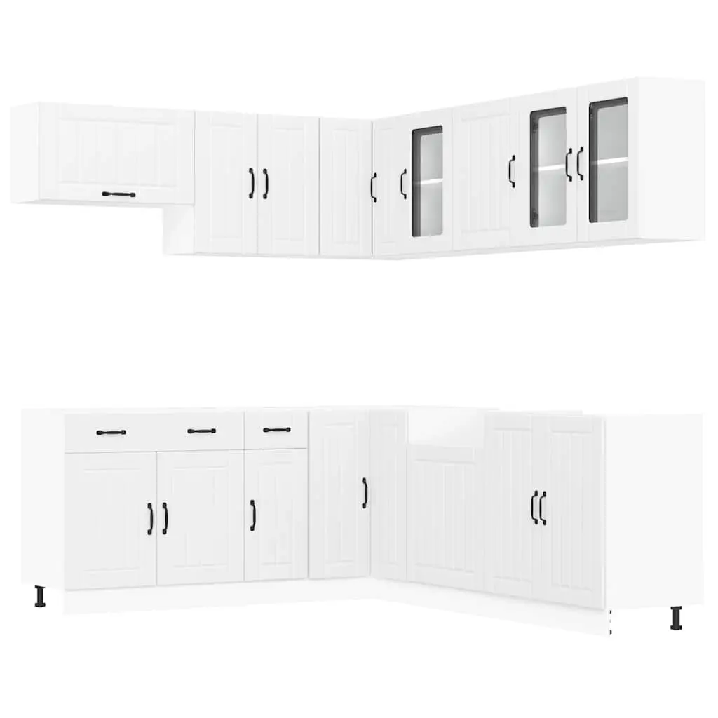 11 Piece White Kitchen Cabinet Set for Storage