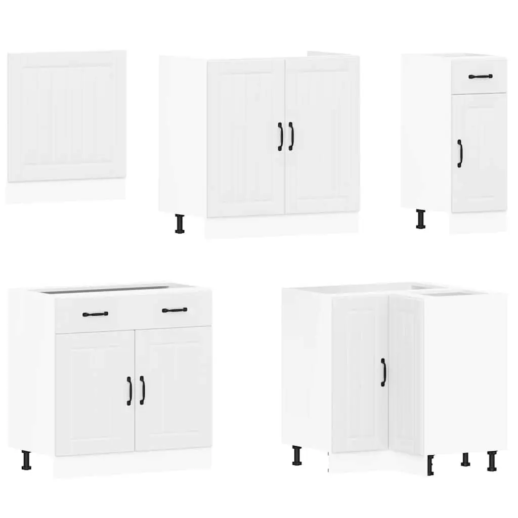 11 Piece White Kitchen Cabinet Set for Storage