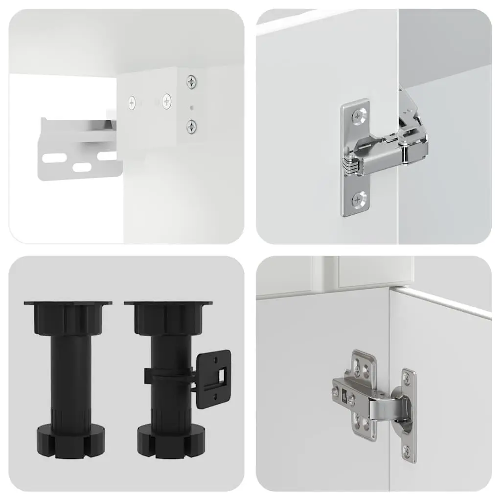 11 Piece White Kitchen Cabinet Set for Storage