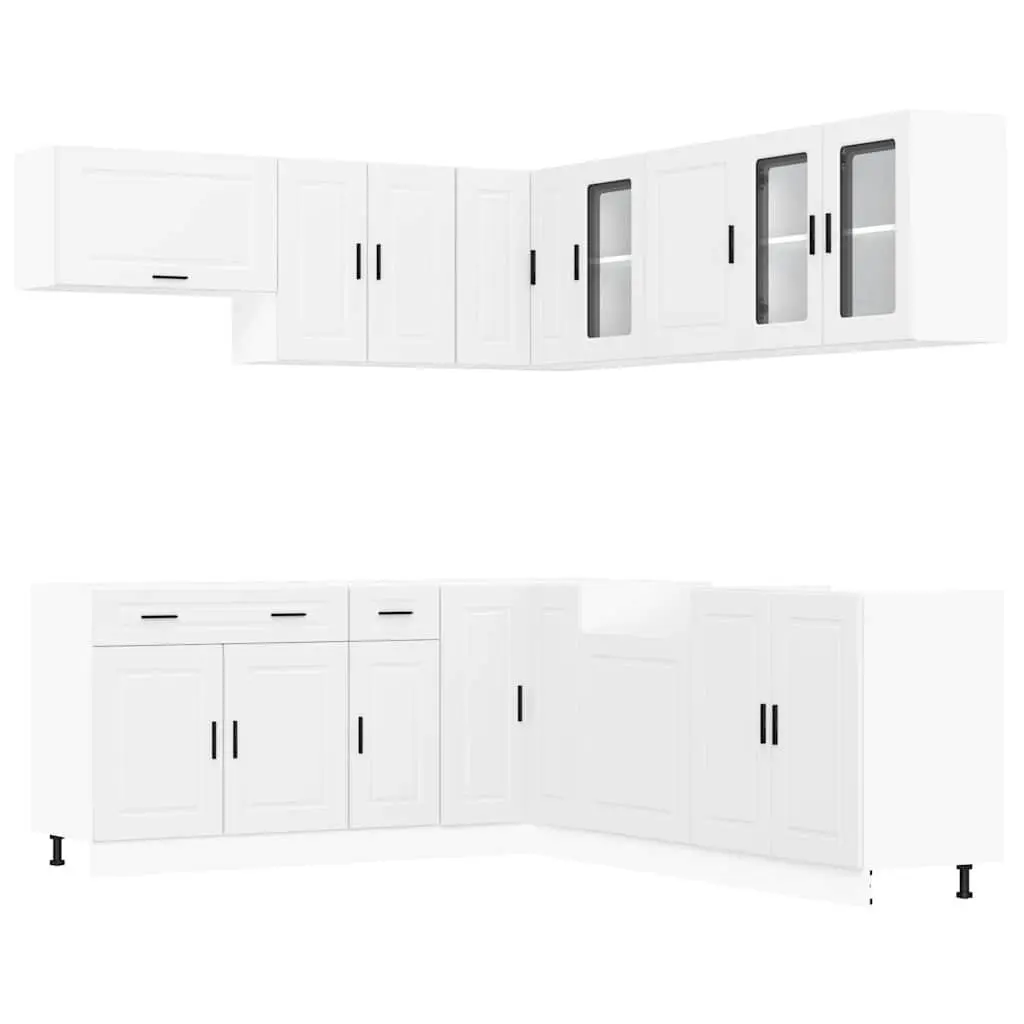 11 Piece White Kitchen Cabinet Set for Storage