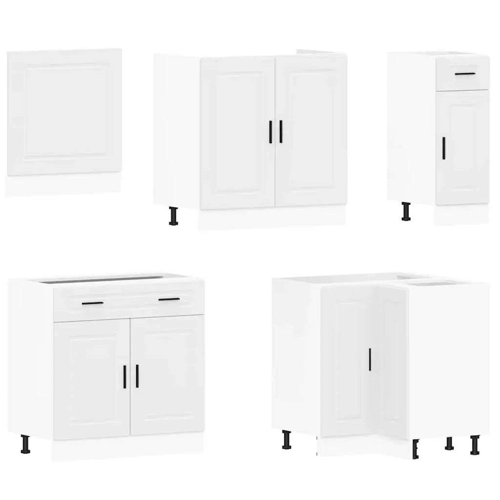 11 Piece White Kitchen Cabinet Set for Storage