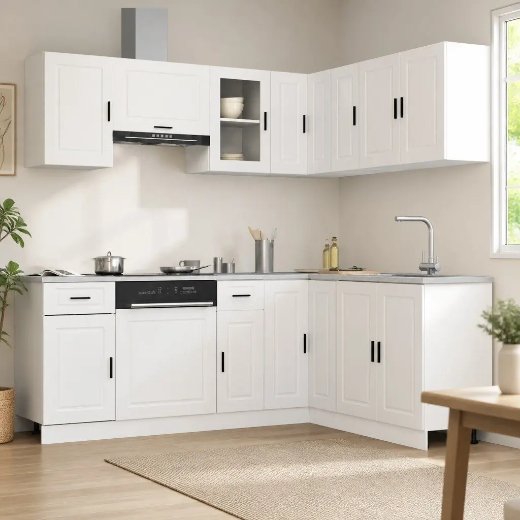 11-Piece Kitchen Cabinet Set in White