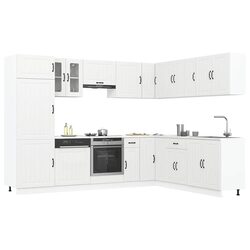 Stylish 14-Piece Kitchen Cabinet Set in White