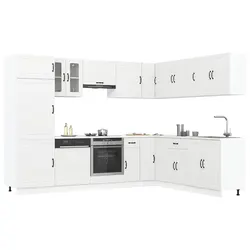 Stylish 14-Piece Kitchen Cabinet Set in White
