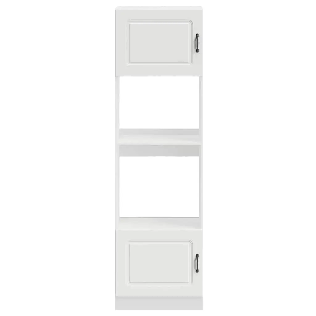 White Engineered Wood Kitchen Oven Cabinets, 2 pcs