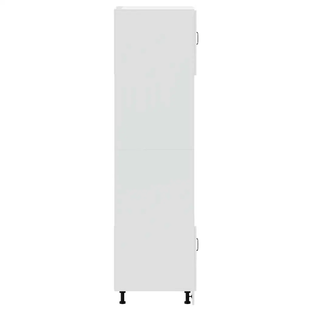White Engineered Wood Kitchen Oven Cabinets, 2 pcs