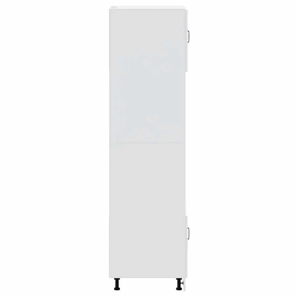 White Engineered Wood Oven Cabinet Set