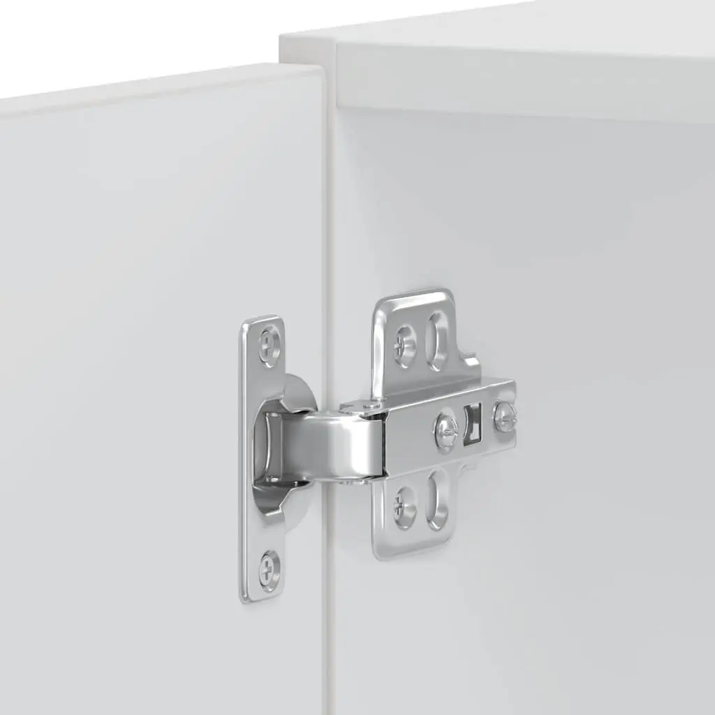 White Engineered Wood Oven Cabinet Set