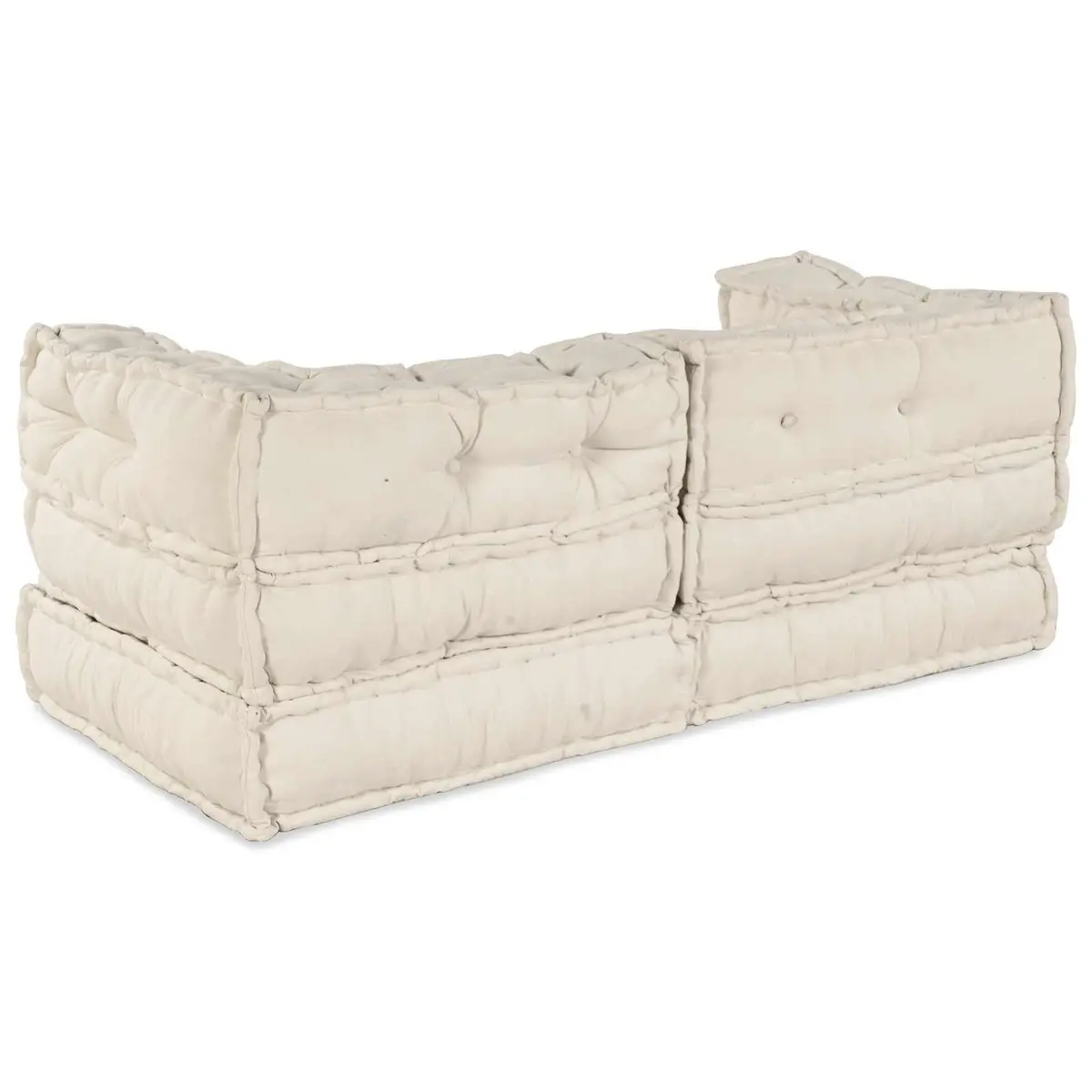 Modular Sofa Unit Fabric 140 x 70 x 56 cm Cream 2 pcs