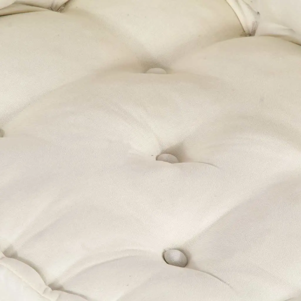 Modular Sofa Unit Fabric Cream 210 x 140 x 56 cm Indoor Outdoor Lounge Seating