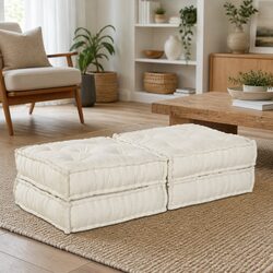 Cream Fabric Modular Sofa Set for Versatile Living Spaces