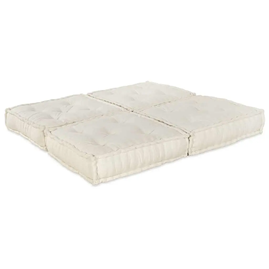 Modular Sofa Unit Fabric 140 x 70 x 36 cm Cream 2pcs