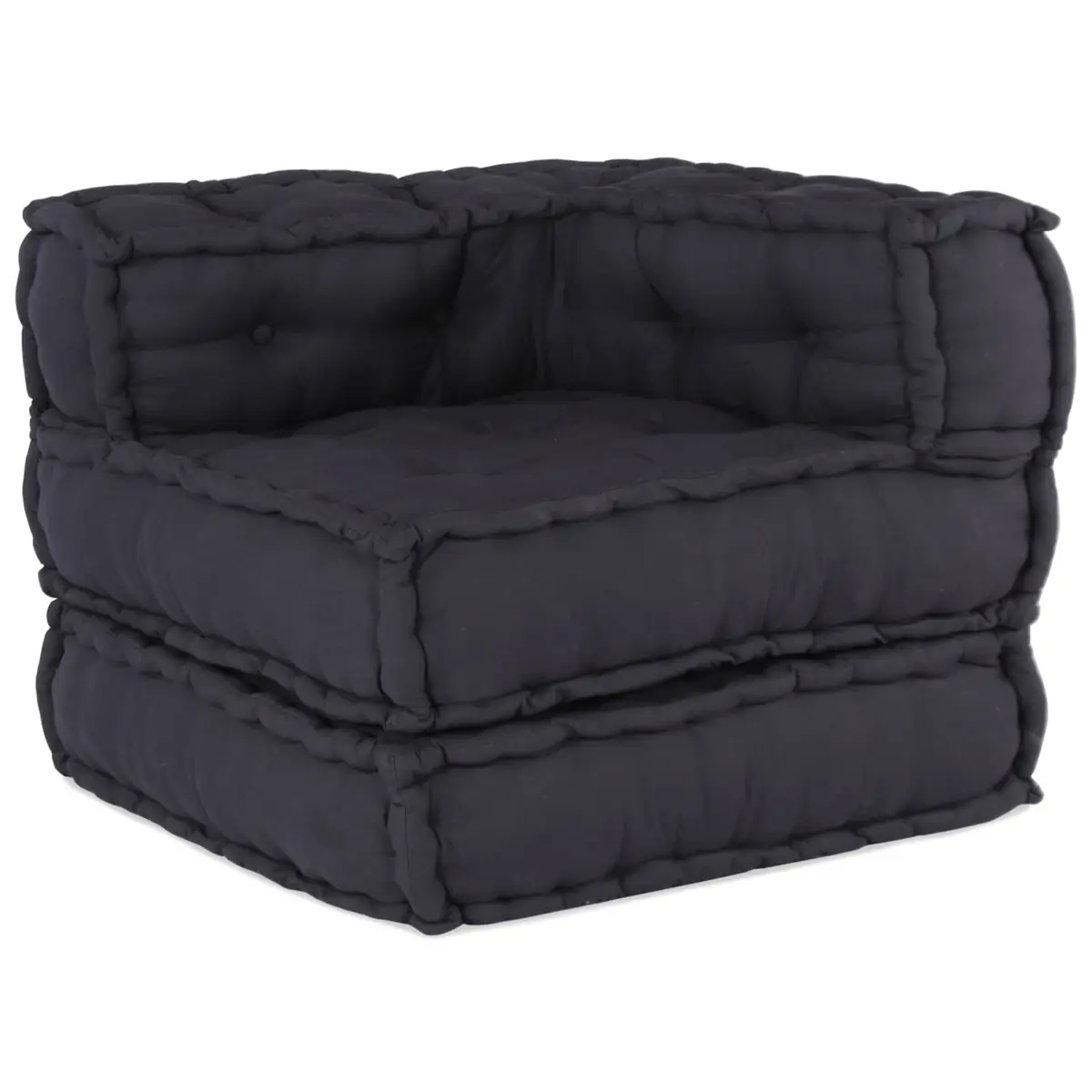 Modular Sofa Unit Anthracite Fabric Indoor Outdoor Lounge Seat 210x70x56cm