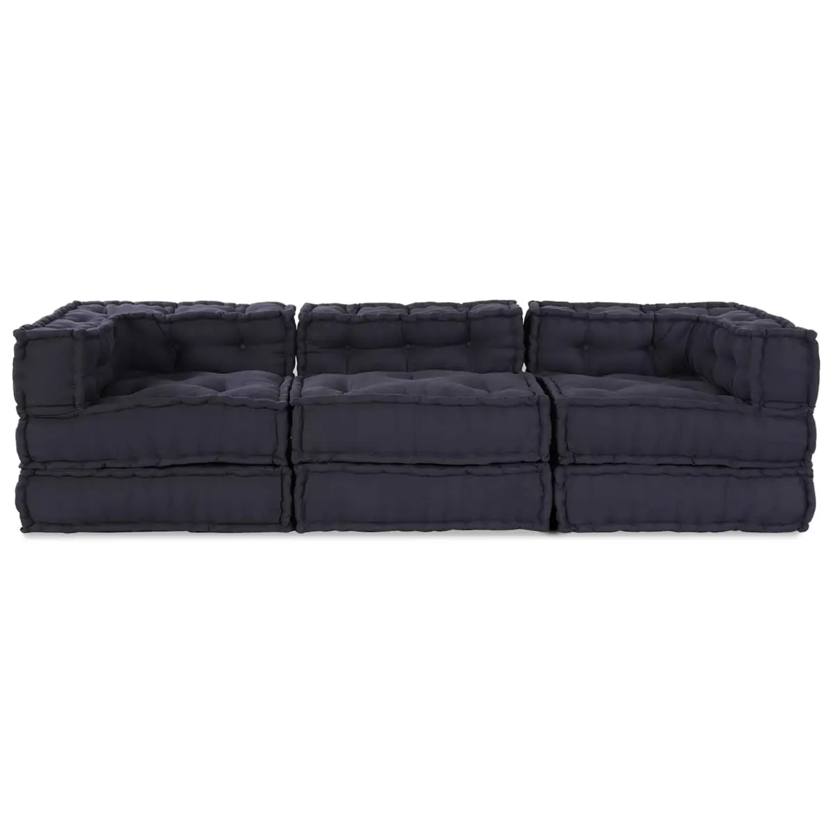 Modular Sofa Unit Anthracite Fabric Indoor Outdoor Lounge Seat 210x70x56cm
