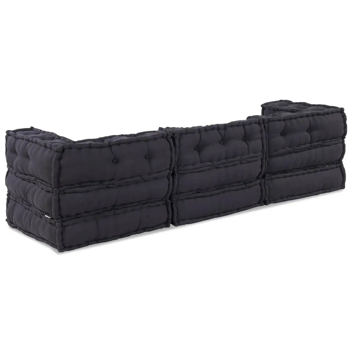 Modular Sofa Unit Anthracite Fabric Indoor Outdoor Lounge Seat 210x70x56cm