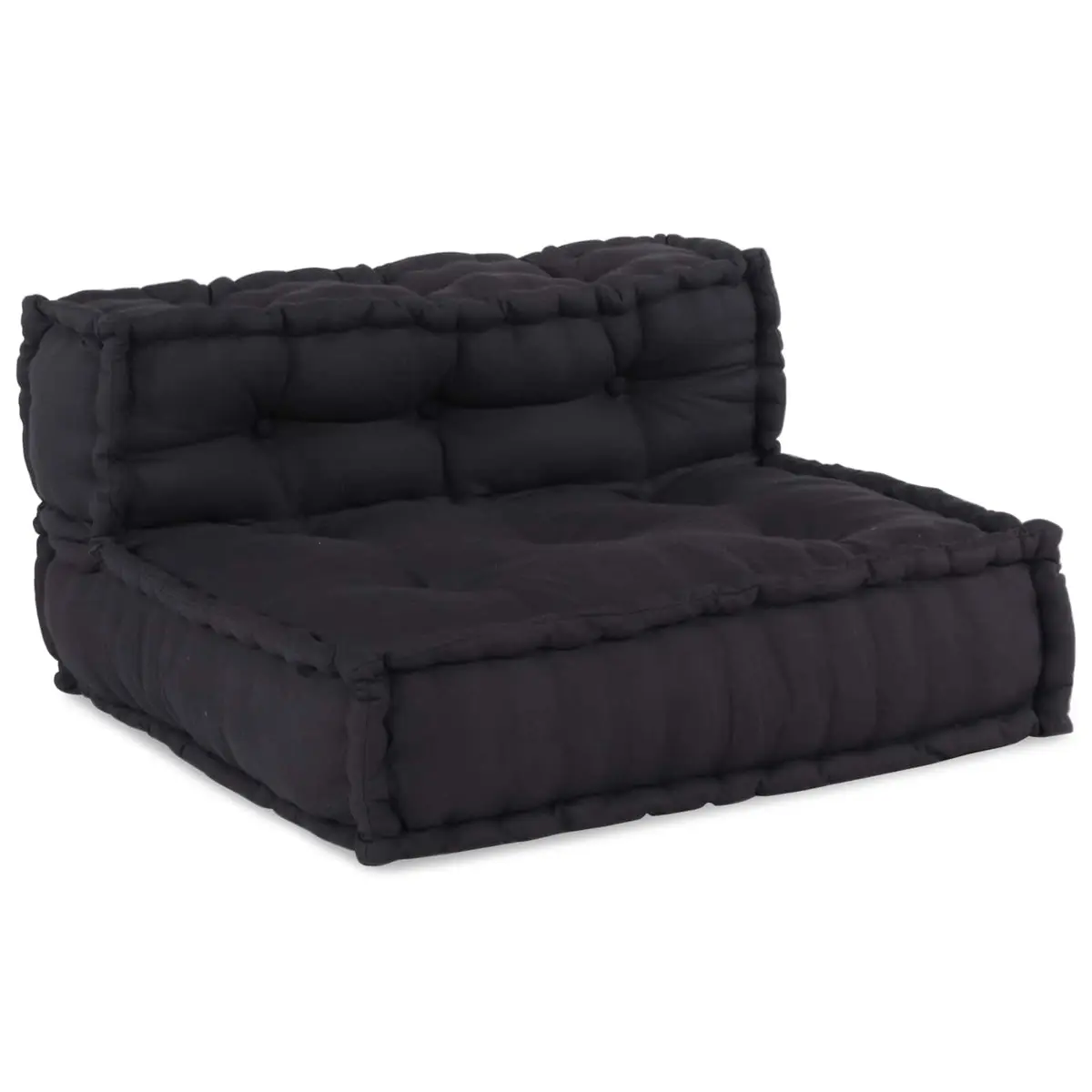 Modular Sofa Unit Anthracite Fabric 210cm x 140cm x 56cm Indoor Outdoor Seating